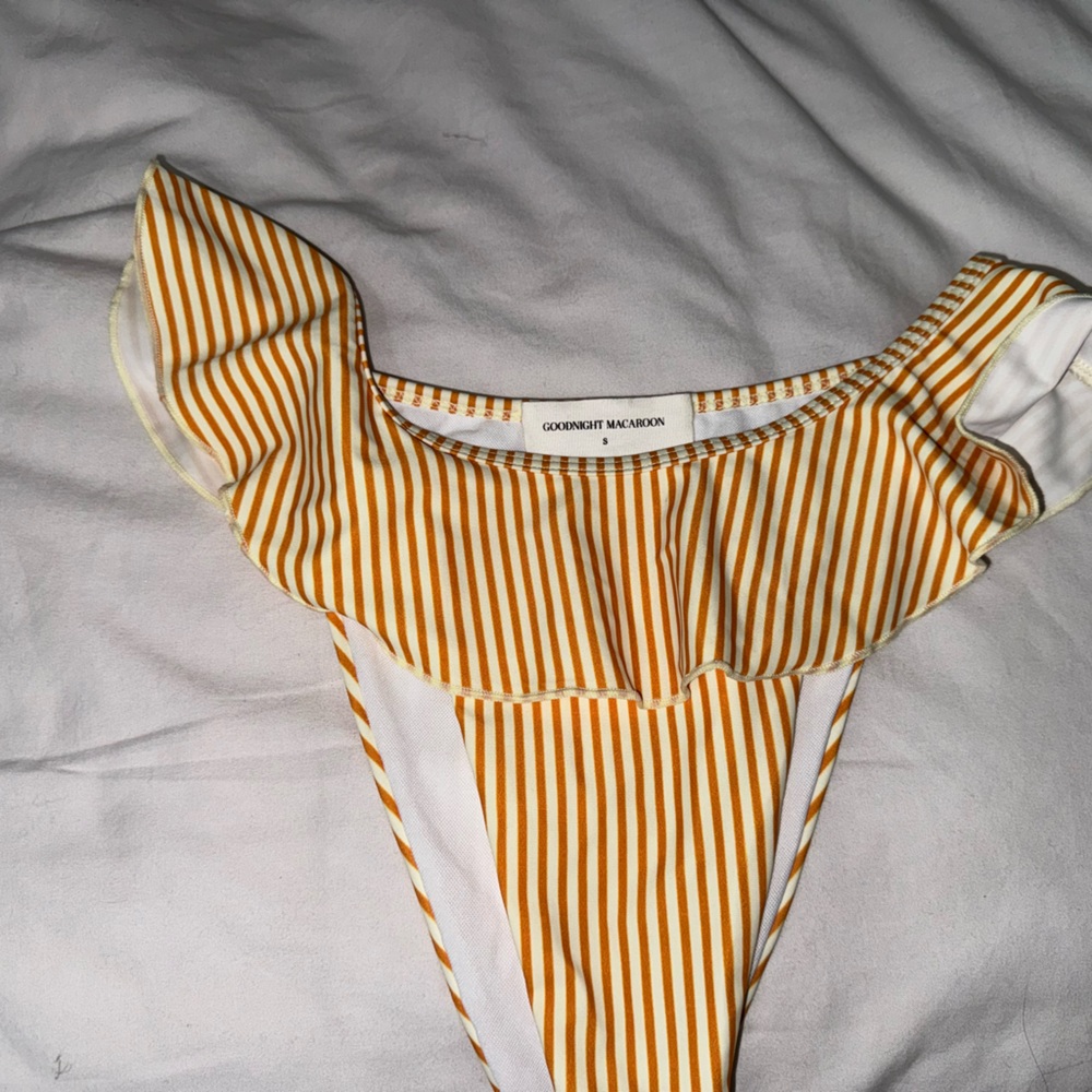 Goodnight Macaroon Striped Yellow Bikini Bottom